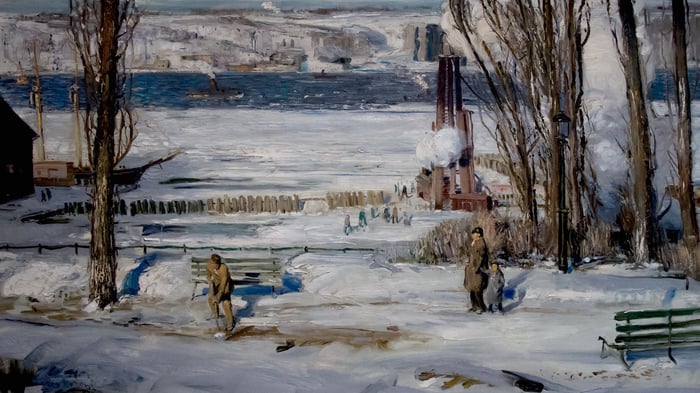 A Morning Snow by the Hudson River