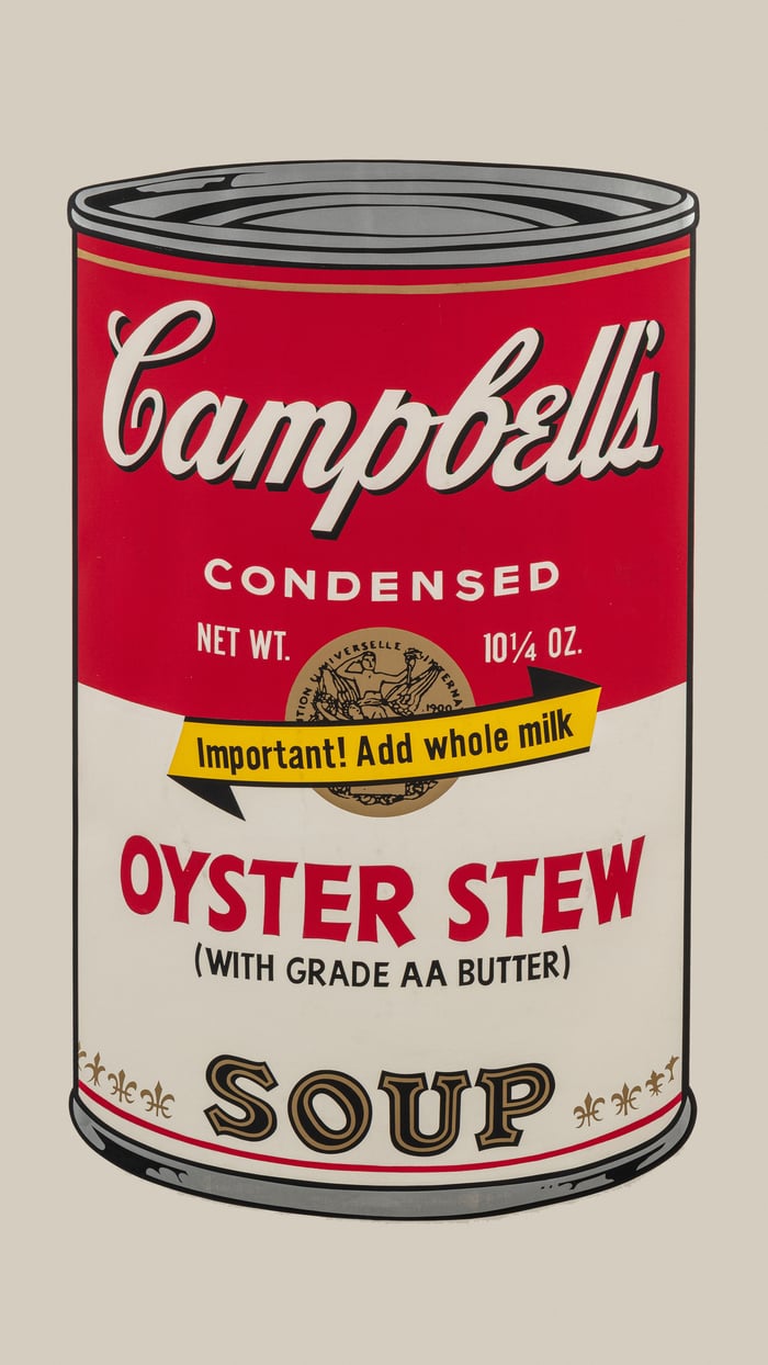 Andy Warhol   Oyster Stew, from Campbell's Soup II   reframed