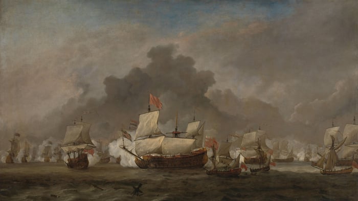Naval Battle between Michiel Adriaenszoon de Ruyter and the Duke of York