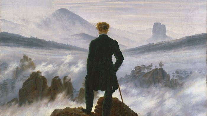 Wonderer above the sea fog (detail)