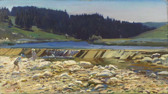 A Stream Bed at Labergement Jura Forest