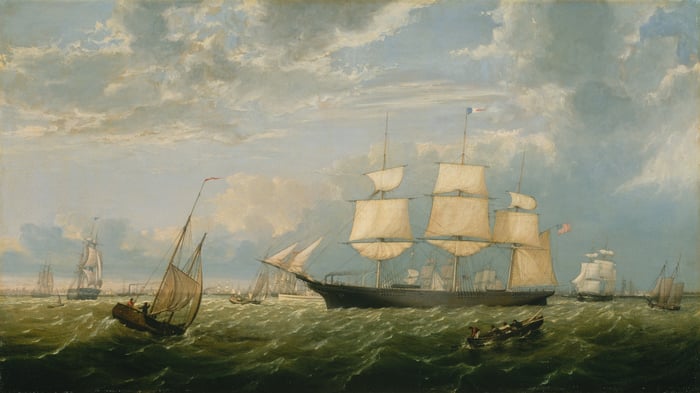 The Golden State Entering New York Harbor