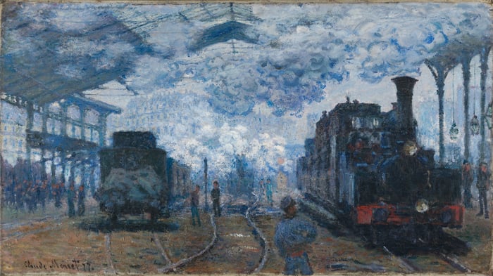 The Gare Saint-Lazare Arrival of a Train