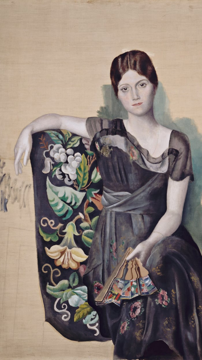 Pablo Picasso   Portrait de Olga dans un fauteuil   portrait   reframed