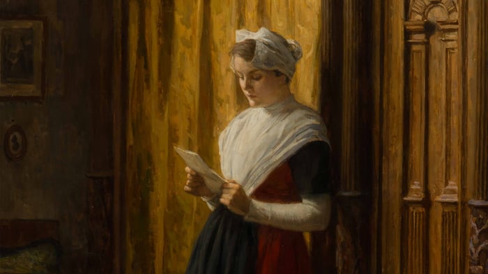 The Reading Orphan Girl (section)