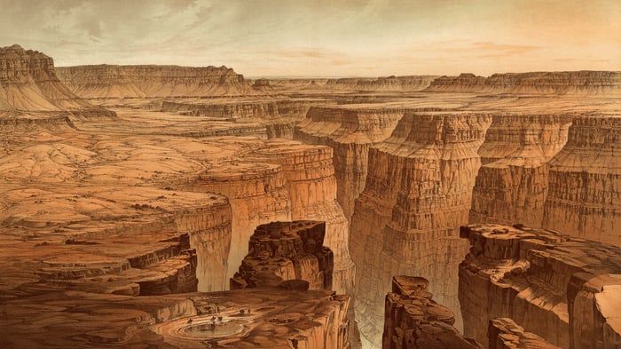 Grand Canyon at the foot of the Toroweap