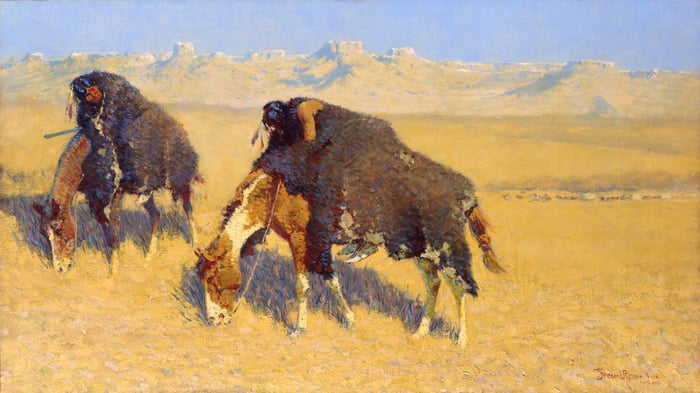 Indians Simulating Buffalo