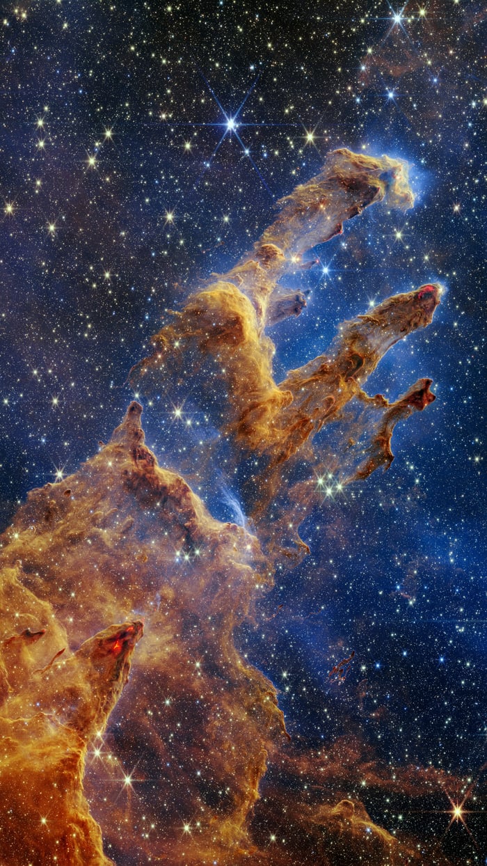 NASA   Pillars of Creation   portrait   reframed