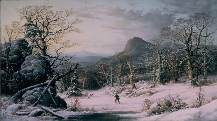 Hunter in Winter Wood