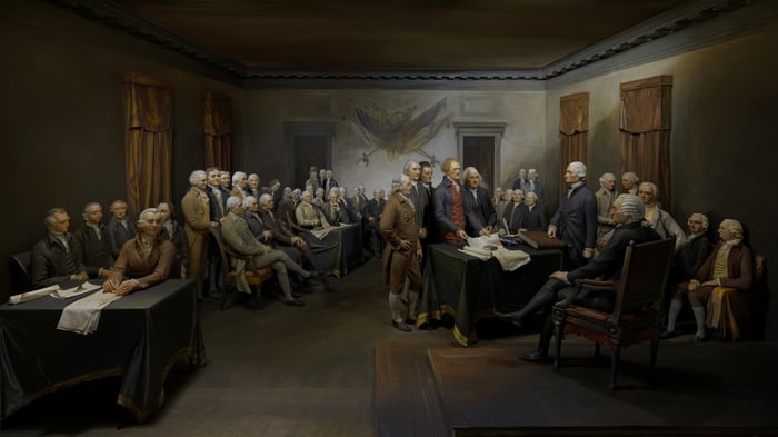 Declaration of Independence Diorama after John Trumbull