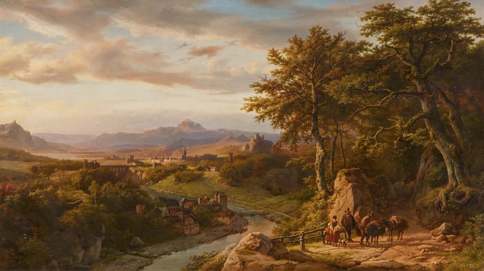 Panoramalandschaft am Mittelrhein