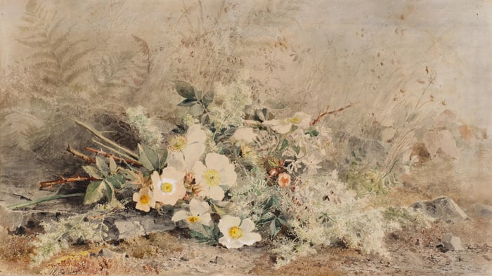 Ein Strauß mit Wildrosen