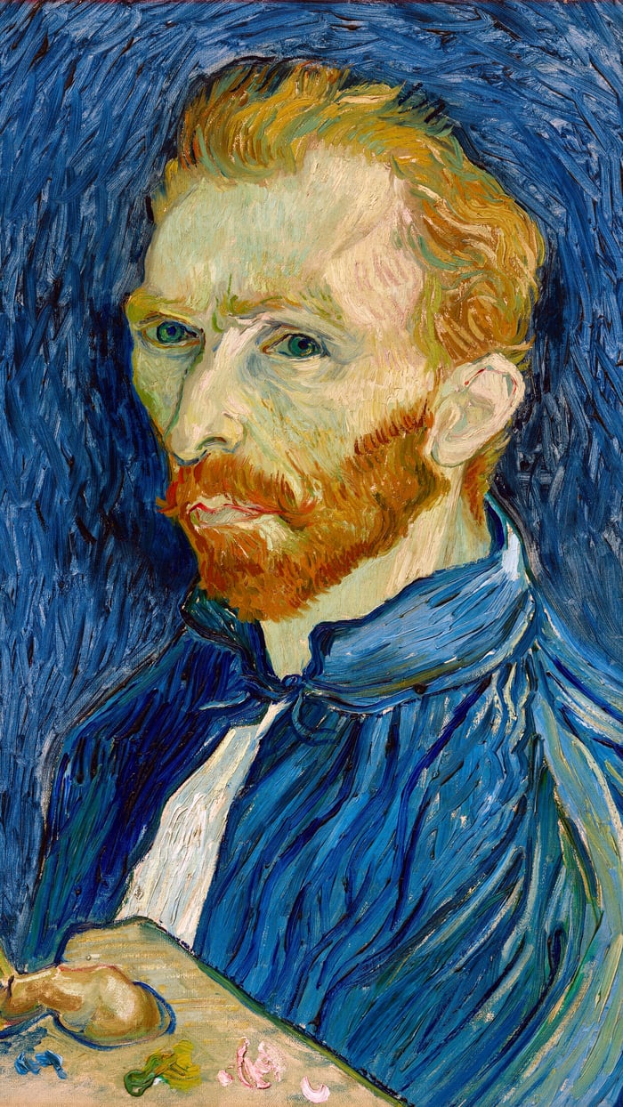 Self-Portrait white painting (section)