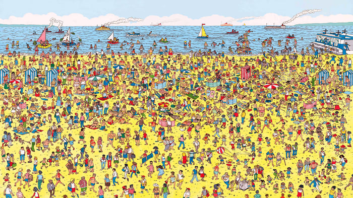 Where's Waldo   At the Beach   reframed