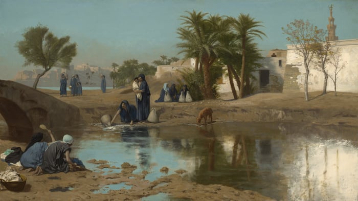 Fellah Women Drawing Water