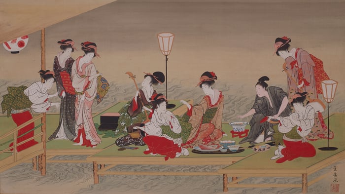 Summer Party on the Bank of the Kamo River