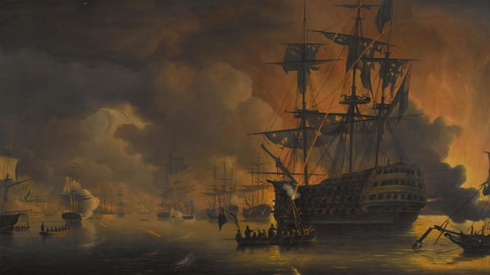 The fire on the Wharves of Algiers