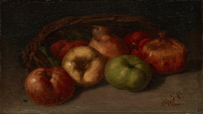 Still Life with Apples Pear and a Pomegranate