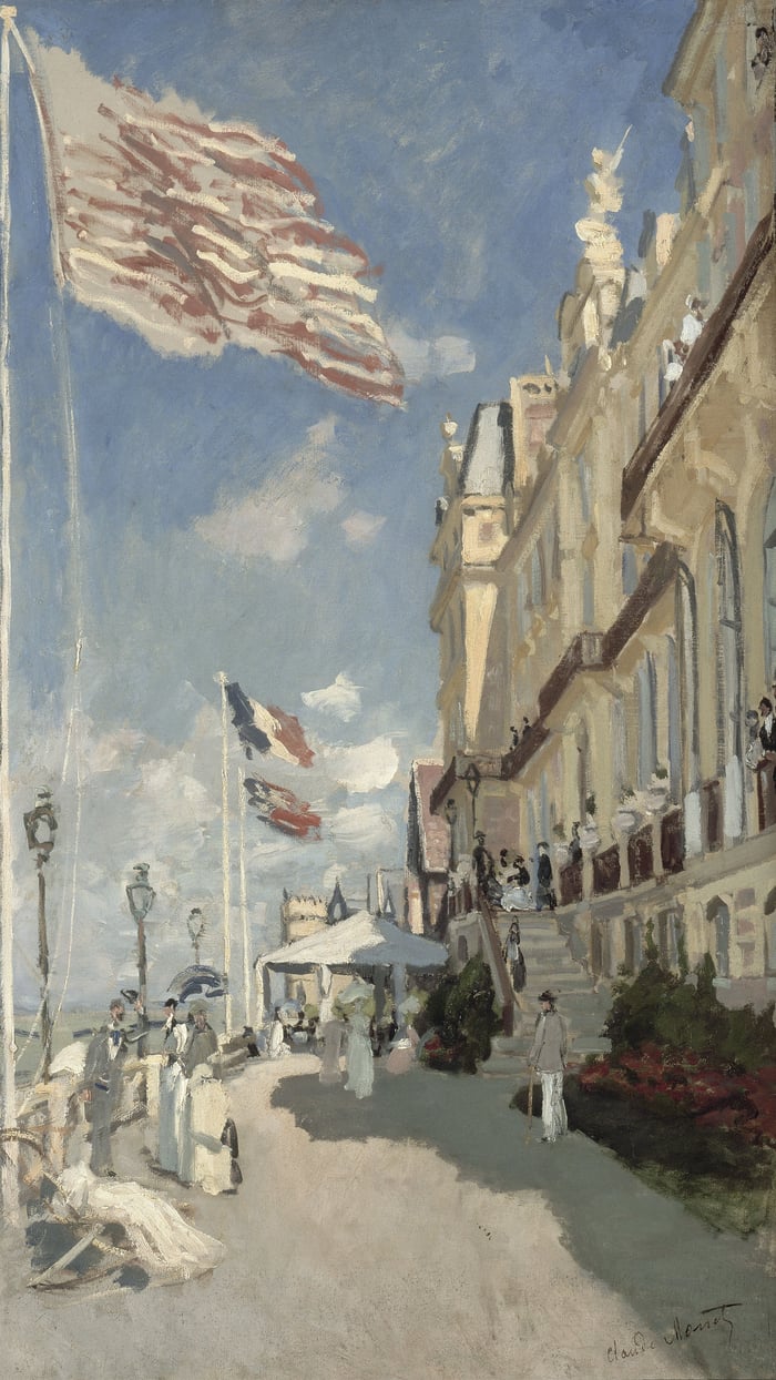 Claude Monet   Hôtel des roches noires, Trouville   reframed