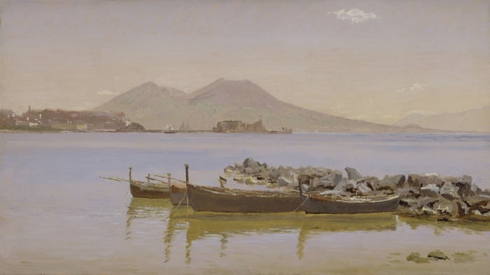 The Gulf of Naples with Vesuvius in the Background