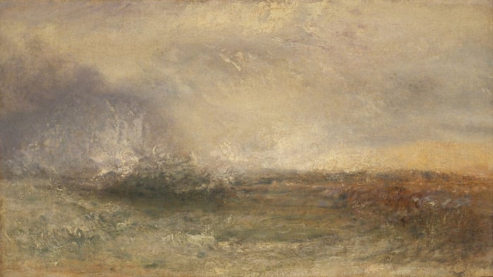 Stormy Sea Breaking on a Shore