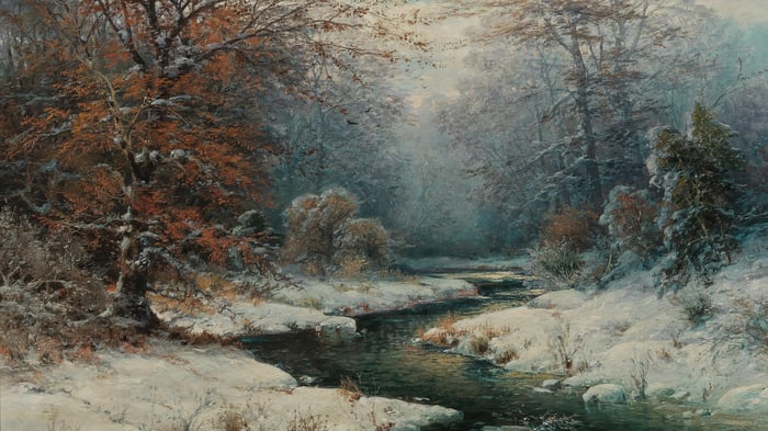 Winterliche Flusslandschaft