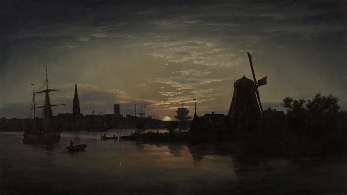 Swinemünde in Moonlight