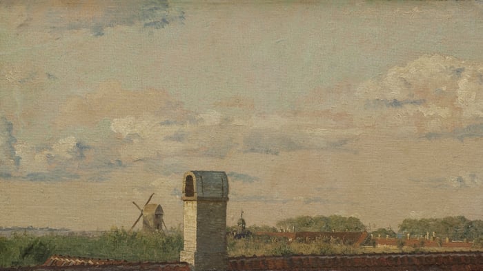 View from a Window in Toldbodvej Looking Towards the Citadel in Copenhagen