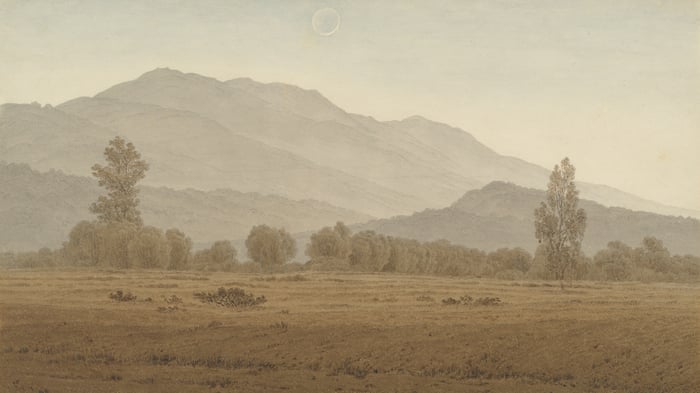 New Moon above the Riesengebirge Mountains