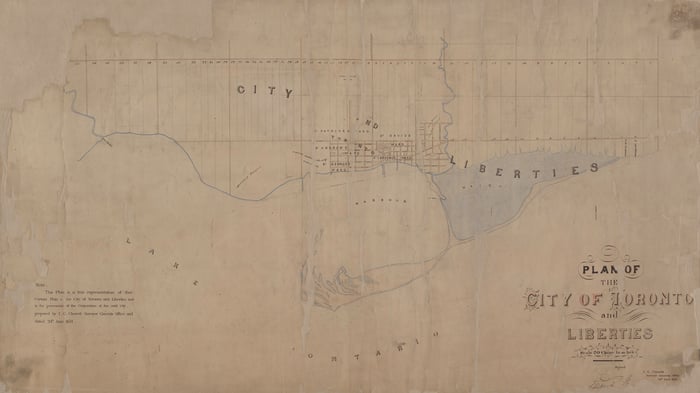 Plan of the City of Toronto and Liberties, 1834
