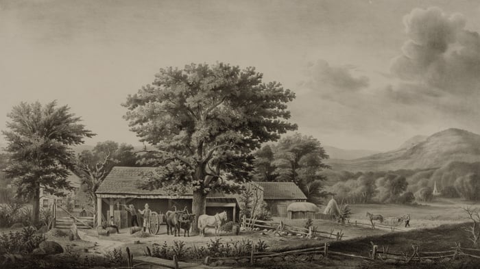 Autumn in New England, Cider Making, BW