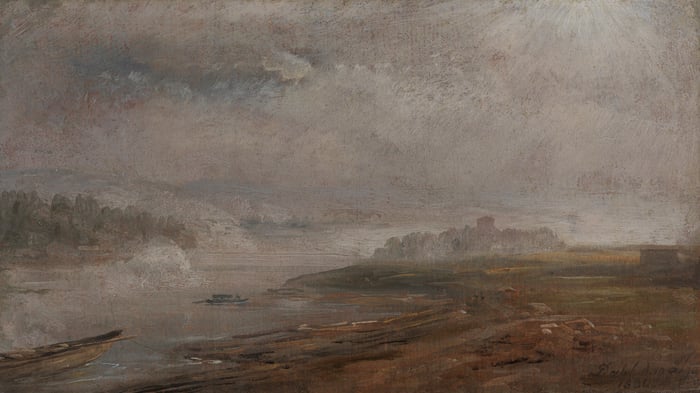 The Elbe on a foggy Morning