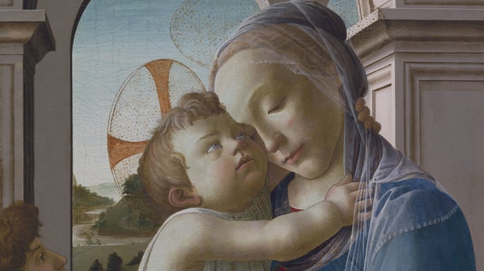 Virgin and Child with an Angel (section)