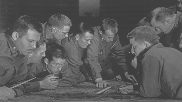 Planning session during the preparation for the D-Day landings