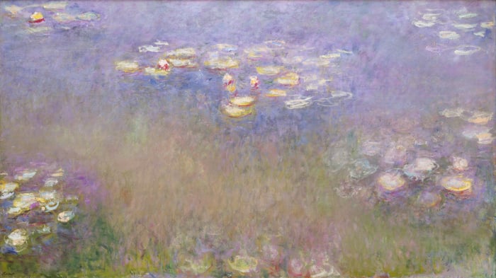 Water Lilies (Agapanthus center panel)