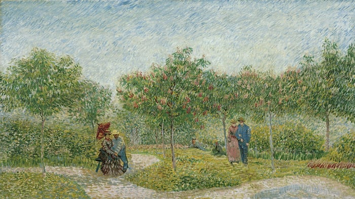 Garden with Courting Couples
