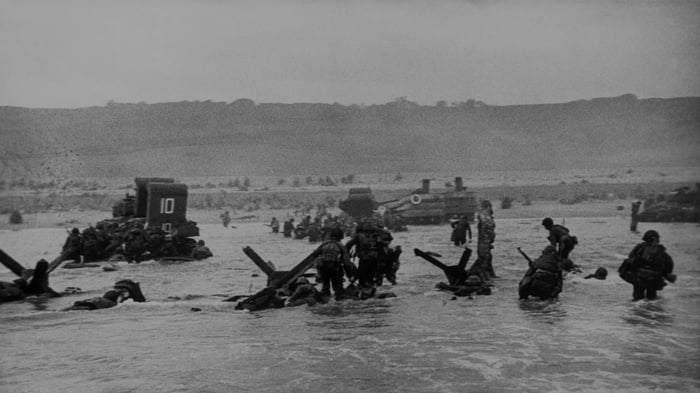 D-Day landings on Omaha Beach in Normandy