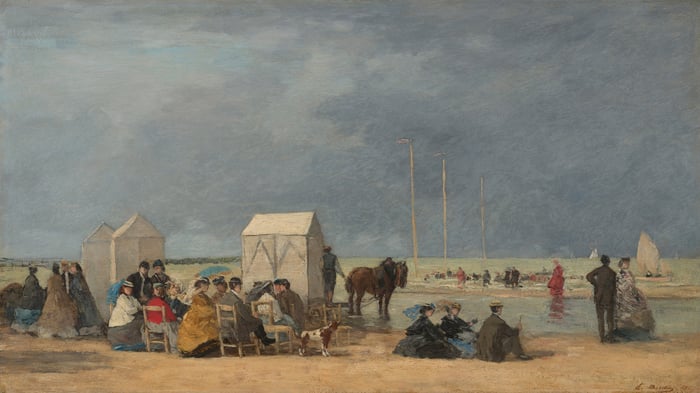 Bathing Time at Deauville