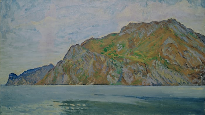 View from Torbole of the western shore of Lake Garda