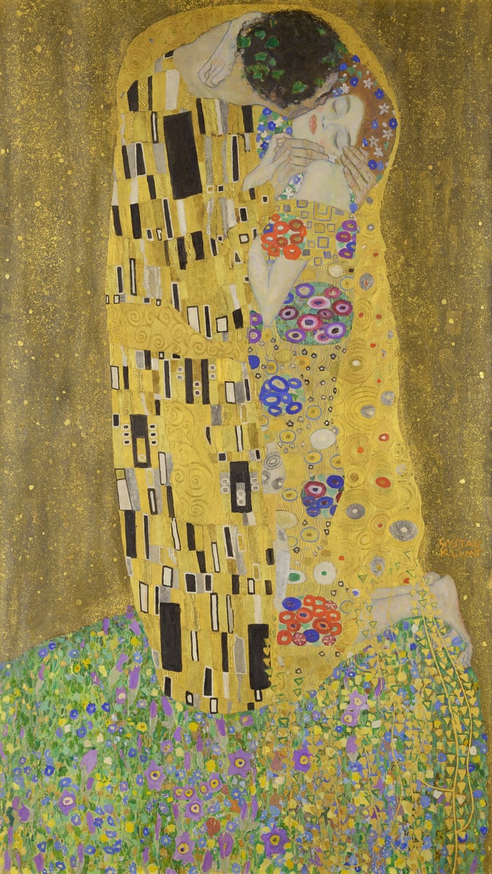 Gustav Klimt   the kiss   portrait   reframed