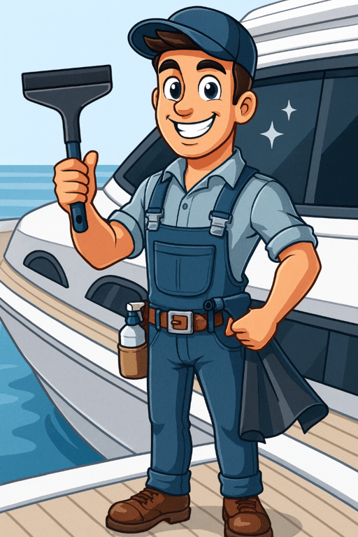 Marine window tinting at Lake Lanier—ceramic film reducing glare at the helm