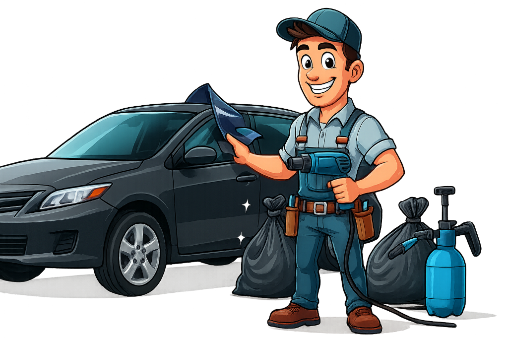 Professional window tint removal in Atlanta—steam-assisted film lift and defroster-safe technique