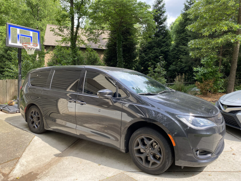Chrysler Pacifica minivan with privacy tint