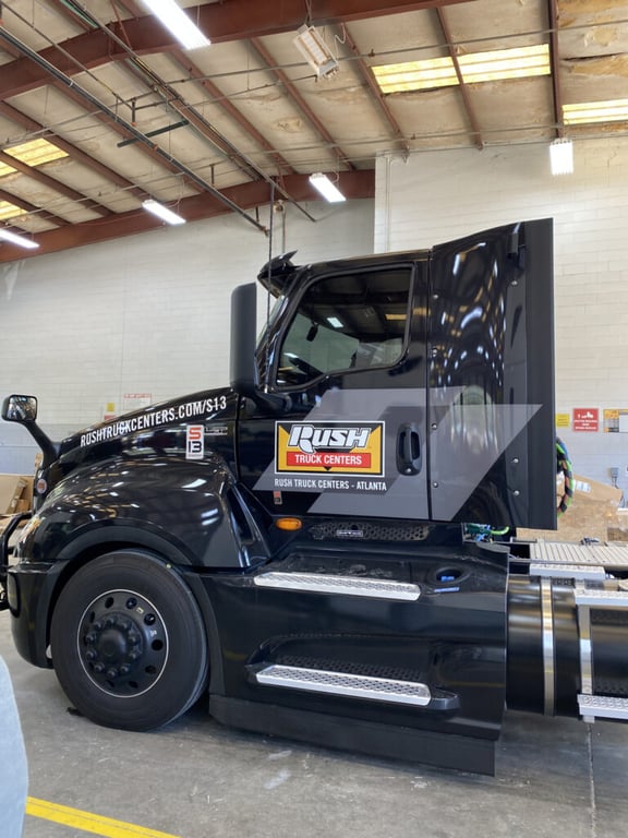 Rush Truck Centers semi-truck with professional window tint