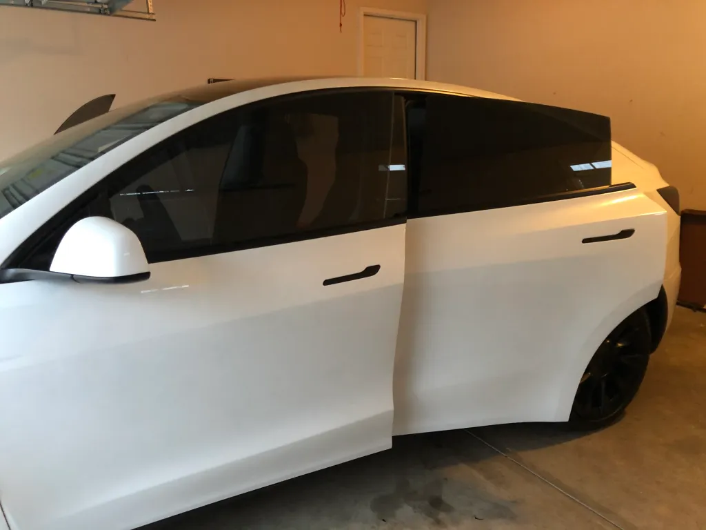 White SUV with ceramic window film - professional installation Roswell