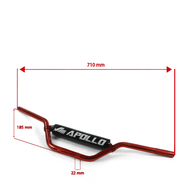 Guidon Scooter Aluminium Type Cross Rouge - Universel Tun'R Pour Peugeot Streetzone