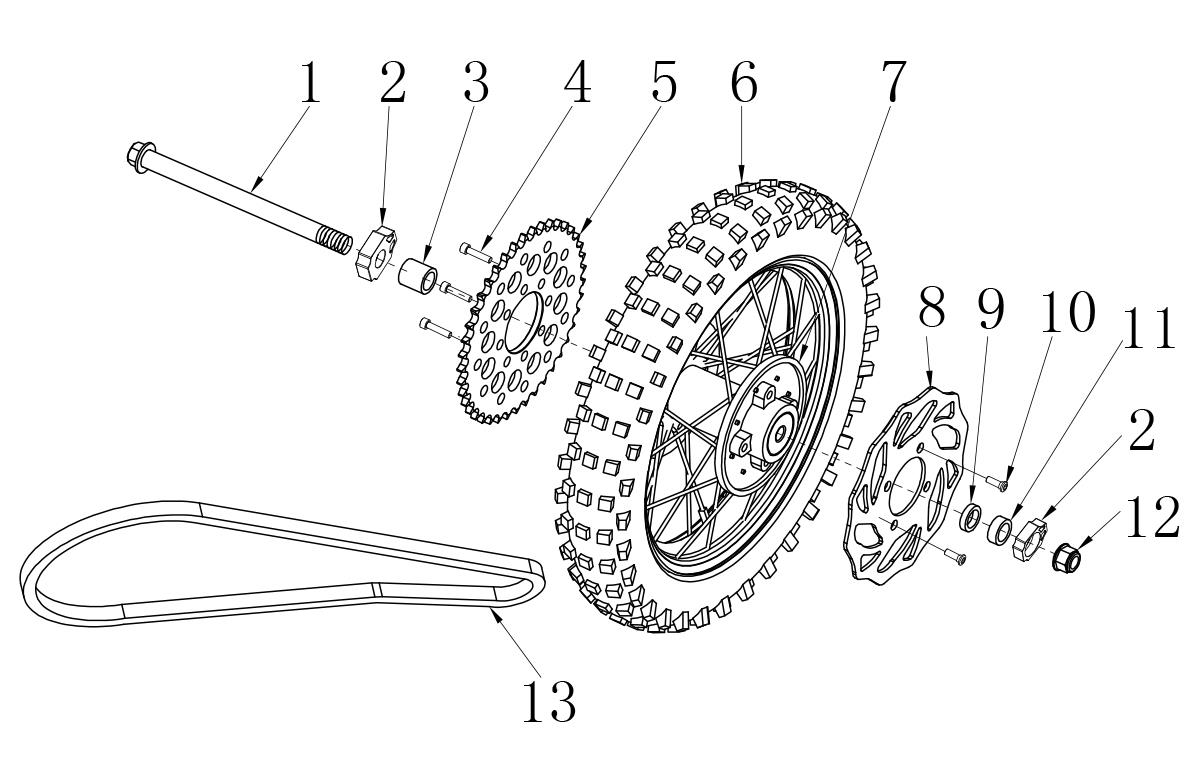 Roue arrière