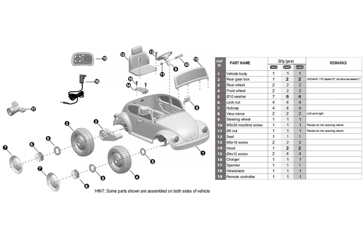 DIAGRAMME DE PIÈCES