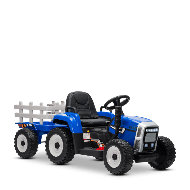 Quad Électrique Enfant avec Remorque Arrière Voiture Roues Résistantes à l’Usure Bouton Marge/Marche/Arrêt pour 3+ Ans Bleu Quad Électrique Enfant avec Remorque Arrière Voiture Roues Résistantes à l’Usure Bouton Marge/Marche/Arrêt pour 3+ Ans Bleu