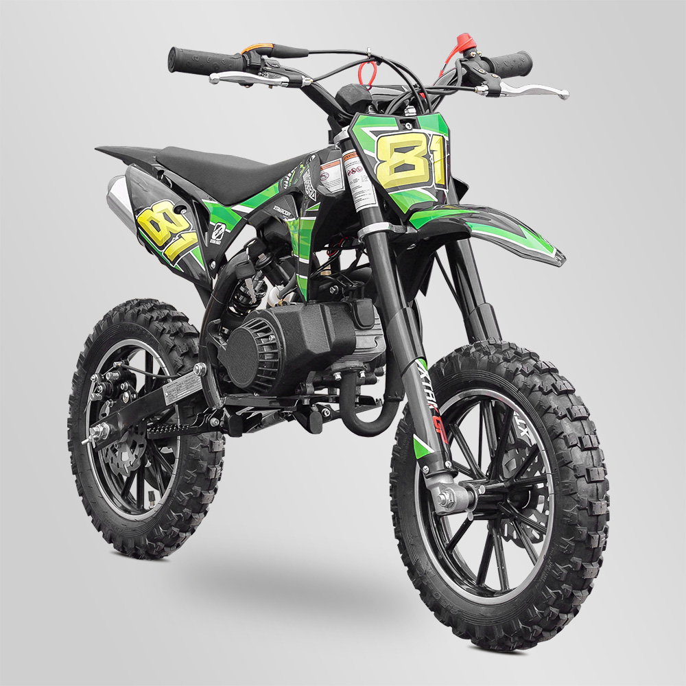 Pocket Cross Enfant Kx 50cc Vert Smallmx Dirt Bike Pit Bike Quads Minimoto
